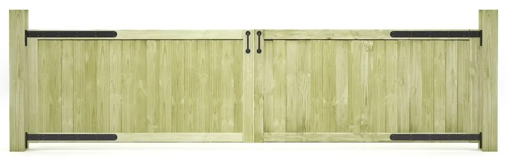 Portões de jardim 2 pcs 300x75 cm pinho impregnado