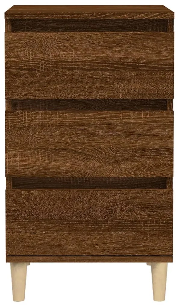 Mesa cabeceira 40x35x70 cm derivados madeira carvalho castanho