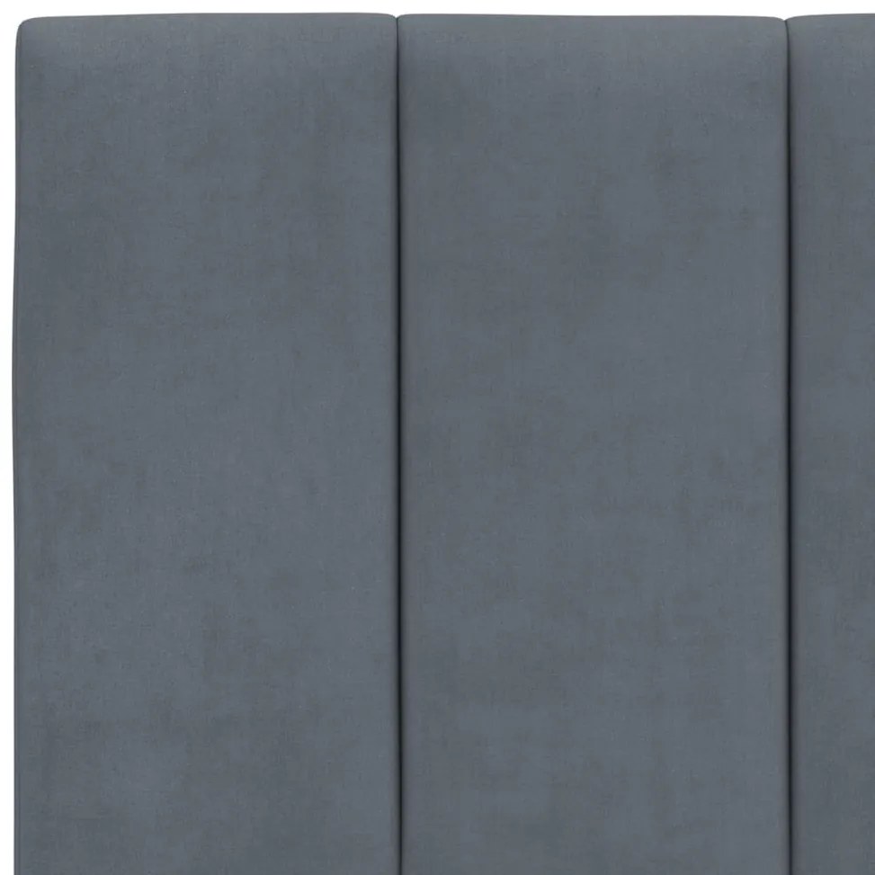 Estrutura de cama c/ luzes LED 160x200cm veludo cinzento-escuro