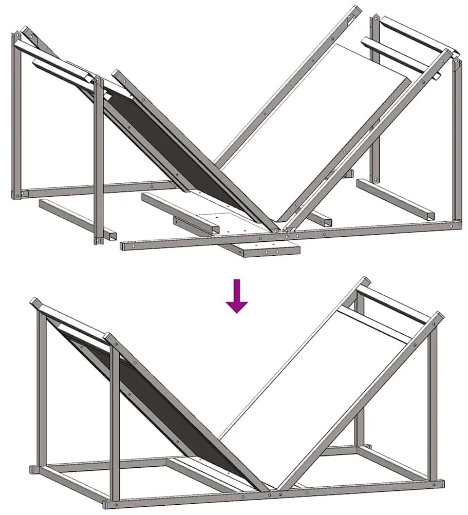 Suporte para lenha aço laminado a frio verde azeitona