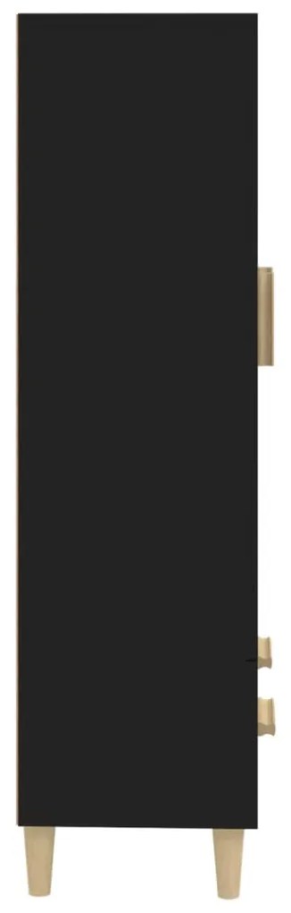 Armário alto 70x31x115 cm derivados de madeira preto