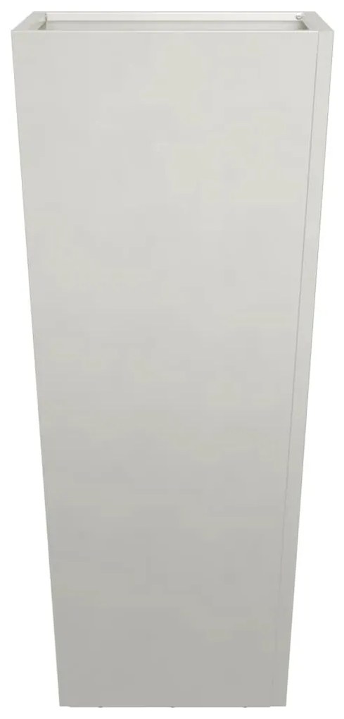 Vaso/floreira de jardim 2 pcs 35x35x75 cm aço inoxidável