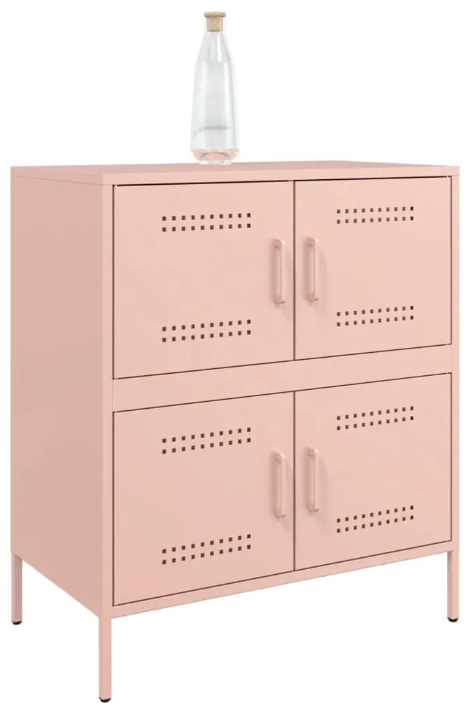 Aparador 68x39x79 cm aço rosa