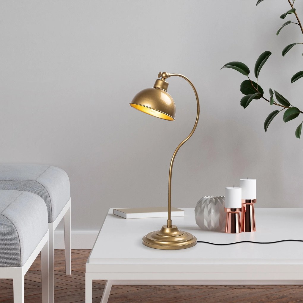 Candeeiro de Mesa Konika – Dourado – 19 x 29 x 58 cm