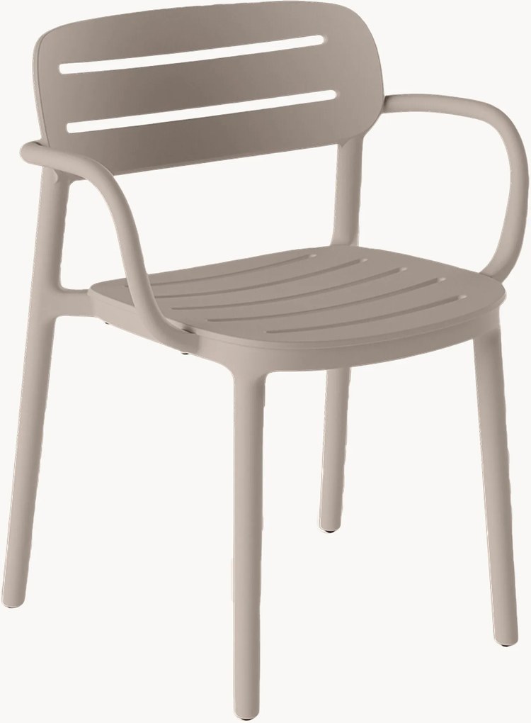 Cadeiras de jardim com braços Croisette, conjunto de 2