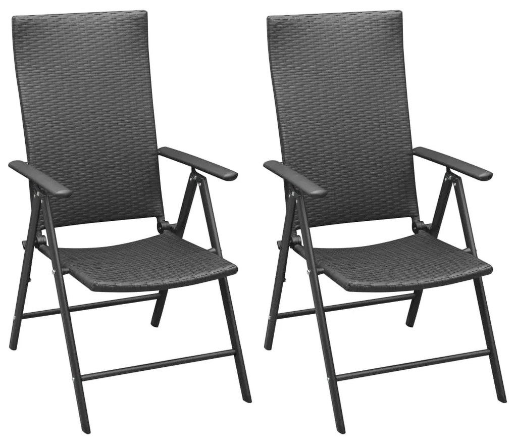 3 pcs conjunto de jantar para jardim preto
