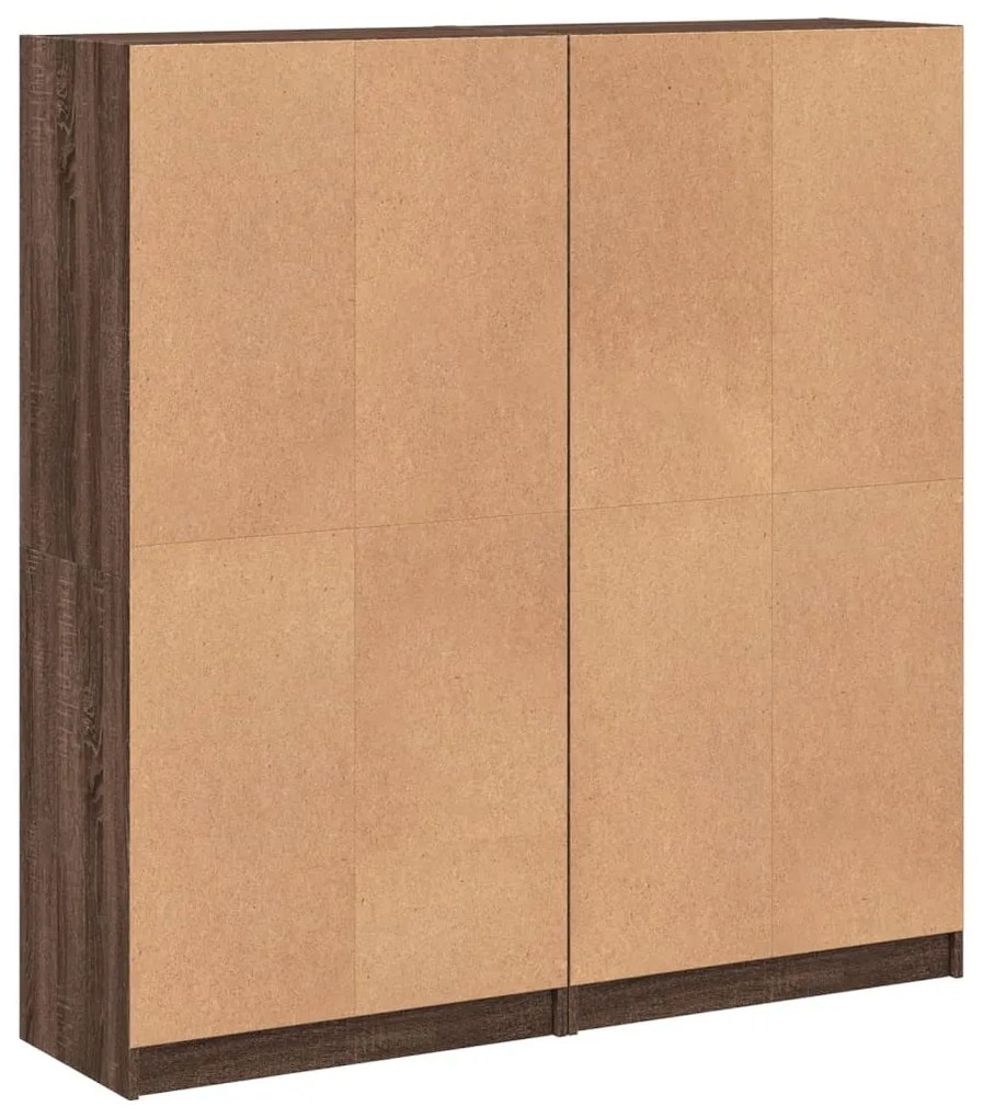 Estante c/ portas 136x37x142cm deriv. madeira carvalho castanho