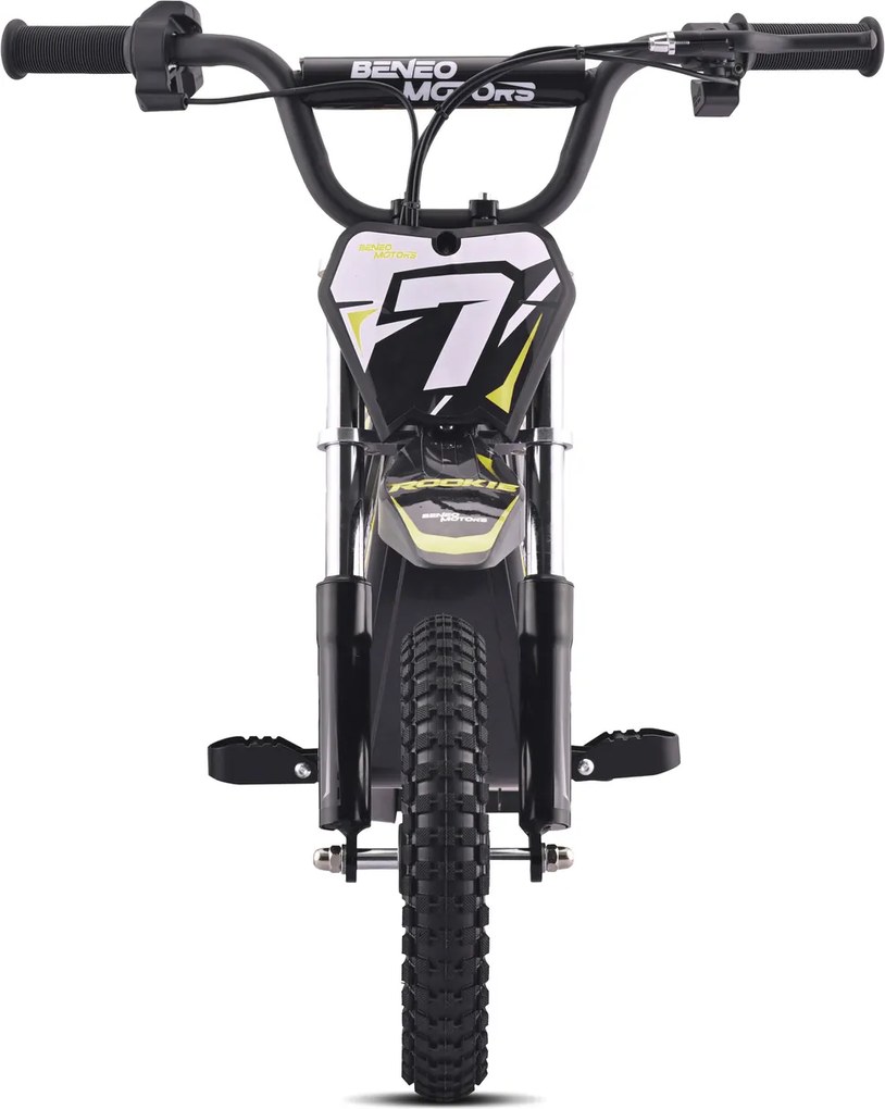 Mota elétrica para crianças ROOKIE 24 V (12"), bateria de lítio, motor sem escovas de 250 W, travão de disco Verde Amarelada