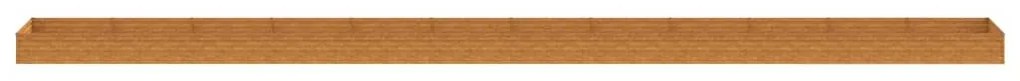 Canteiro elevado de jardim 1150x100x36 cm aço corten