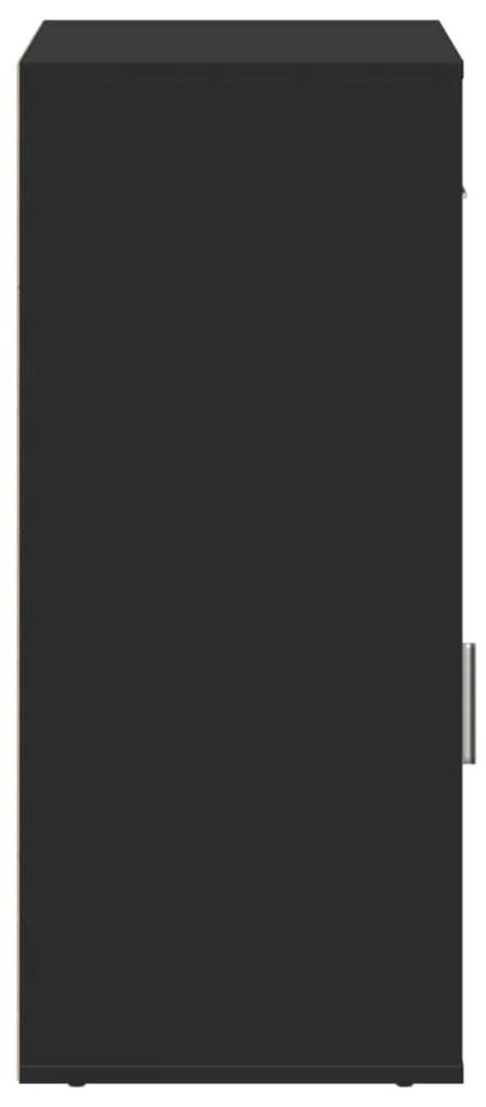 Armário de arrumação 56,5x39x90 cm derivados de madeira preto