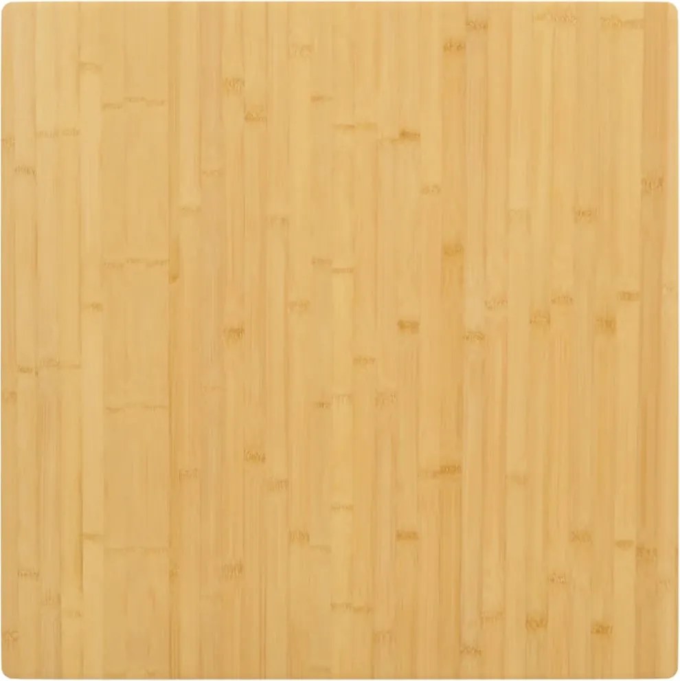 vidaXL Tampo de mesa 80x80x2,5 cm bambu