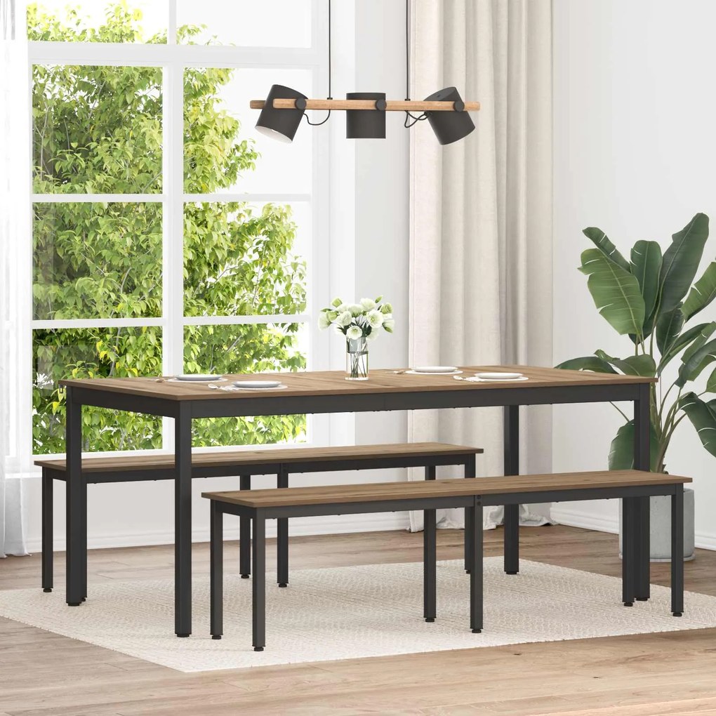 vidaXL banco Carvalho Artesanal 160 x 35 x 45 cm Madeira processada