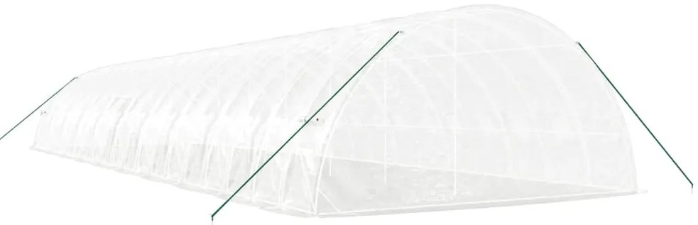 Estufa com estrutura de aço 120 m² 20x6x2,85 m branco