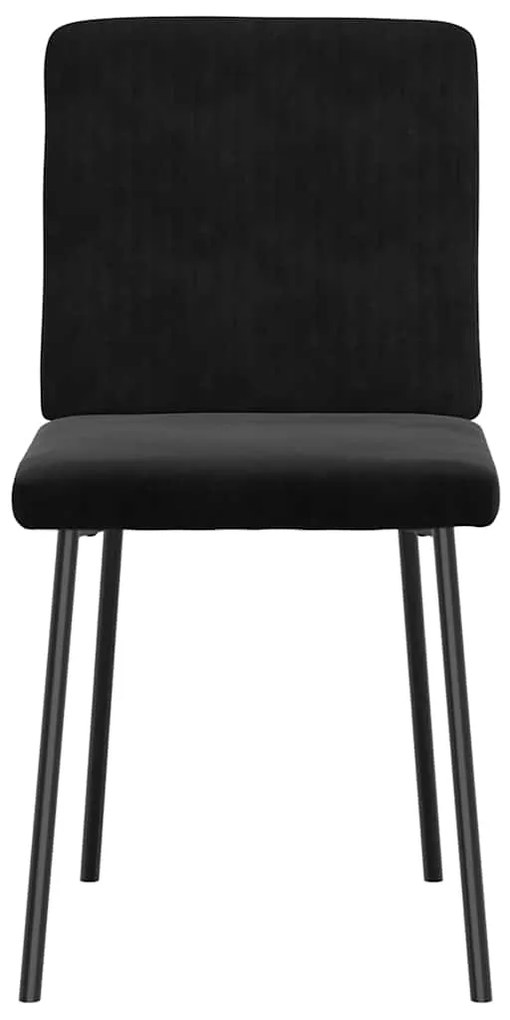 Cadeiras de jantar 2 pcs veludo preto