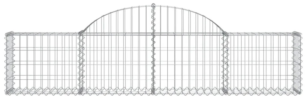 Cestos gabião arqueados 14pcs 200x30x40/60 cm ferro galvanizado