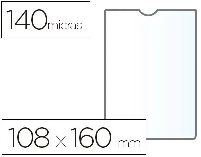 Bolsa Catálogo Esselte Plastico 140 Microns Medidas 108x160 mm