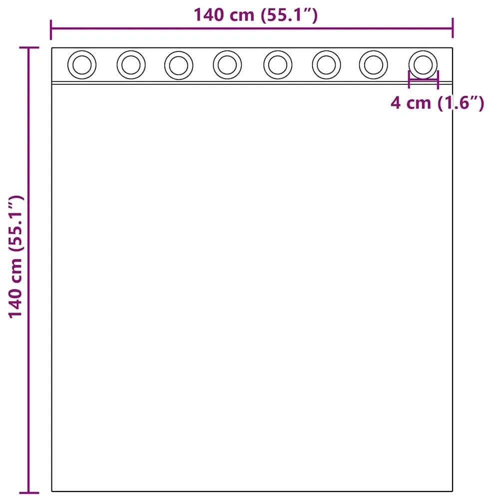 Cortinas de voile com ilhós 2 pcs azul real