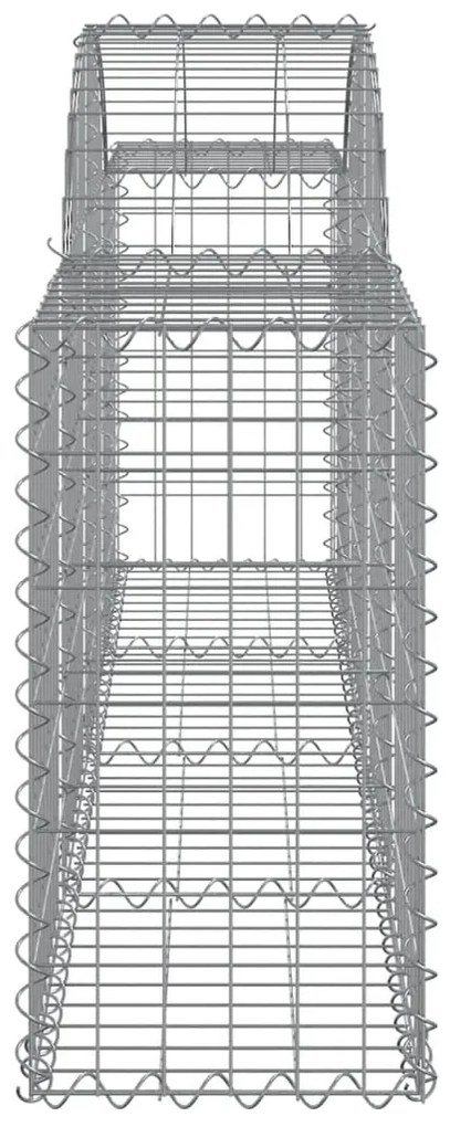 Cestos gabião arqueados 5 pcs 200x30x60/80 cm ferro galvanizado