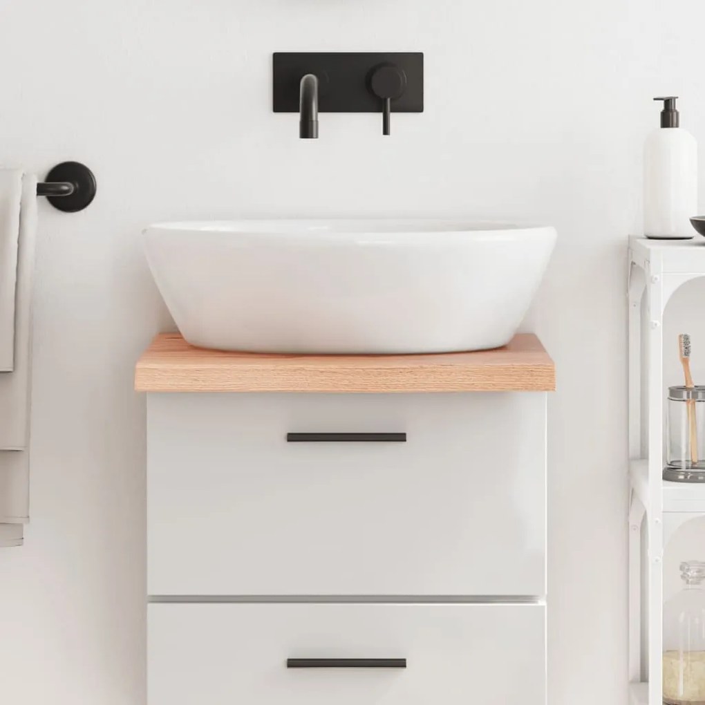 vidaXL Bancada p/ WC 40x50x(2-4) cm madeira maciça tratada castanho