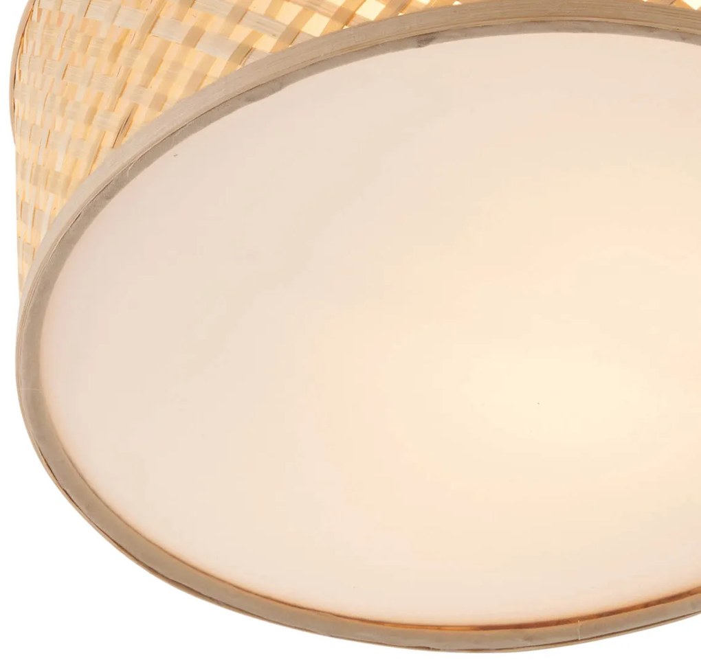 Candeeiro de teto oriental em bambu natural 30cm - Tremmo Oriental