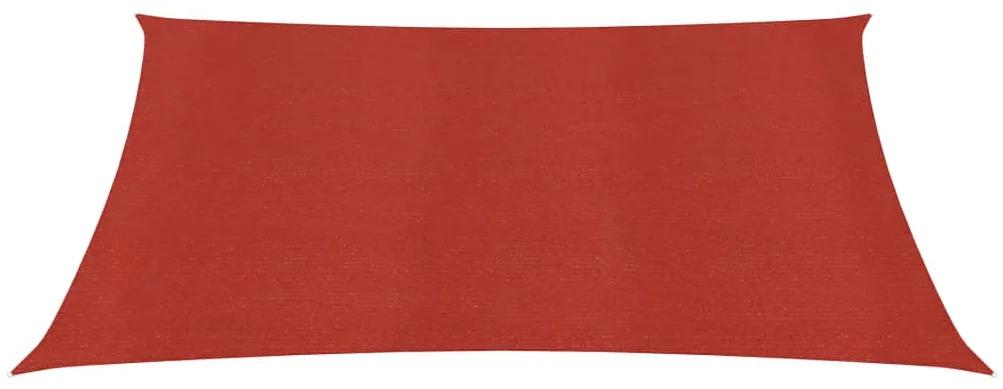 Para-sol estilo vela 160 g/m² 4,5x4,5 m PEAD vermelho