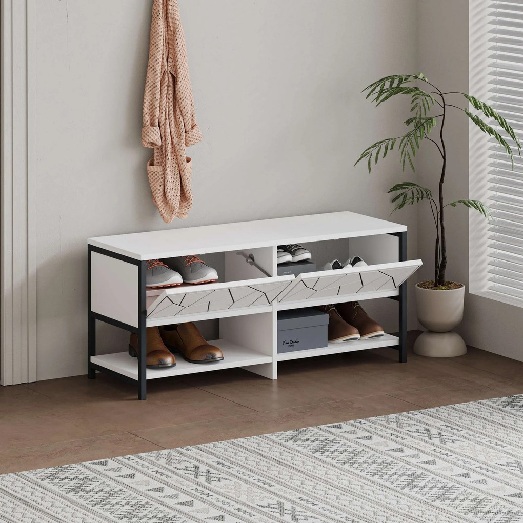 **** Hall Stand Berlin BC – Walnut Anthracite – 120x200x35 cm

**