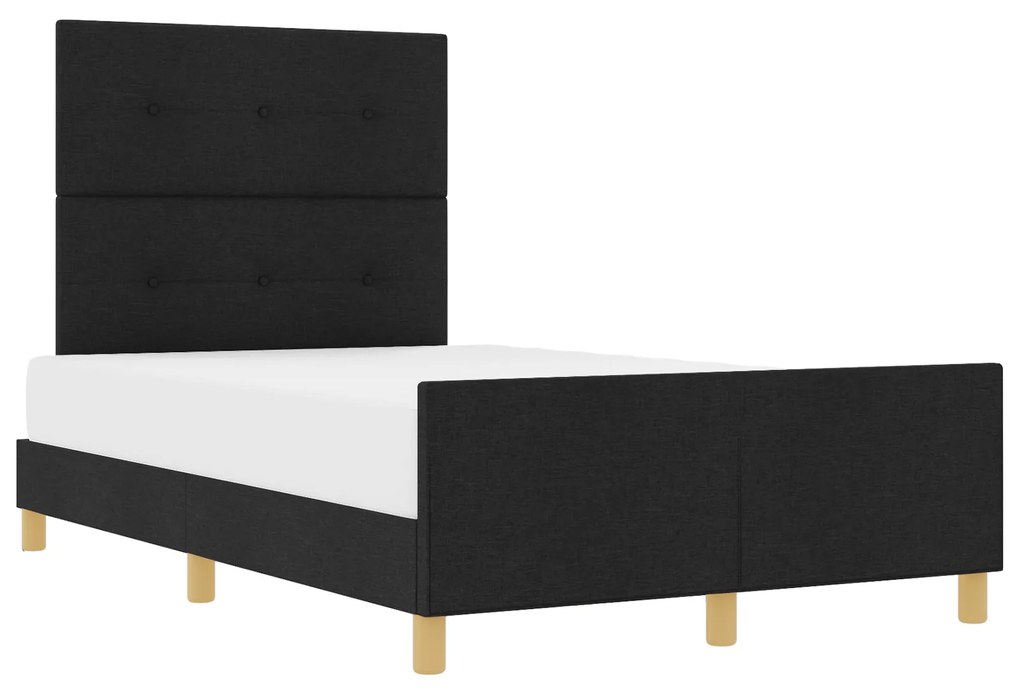 Cama vidaXL Preta 120x200 cm em Tecido