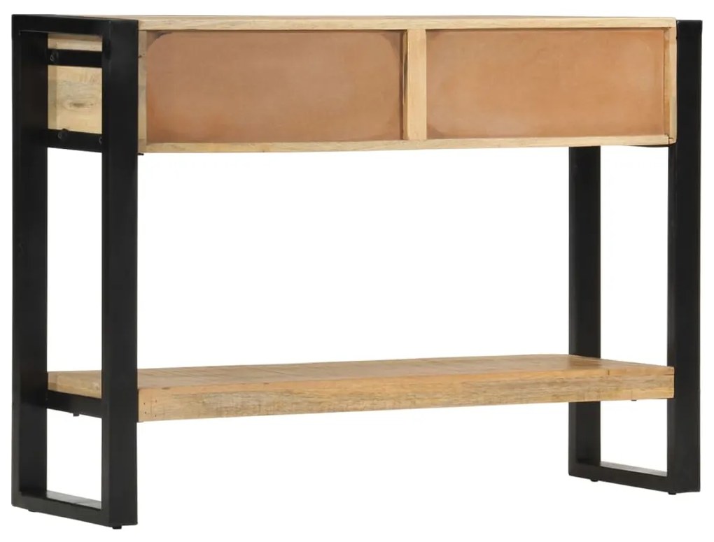 Mesa consola 110x30x76 cm madeira de mangueira áspera maciça