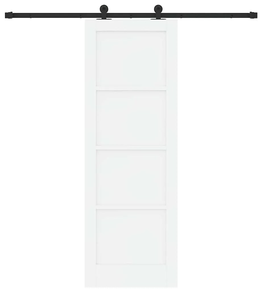 Porta Deslizante vidaXL com Conjunto de Ferramentas Branca 73,5x211 cm