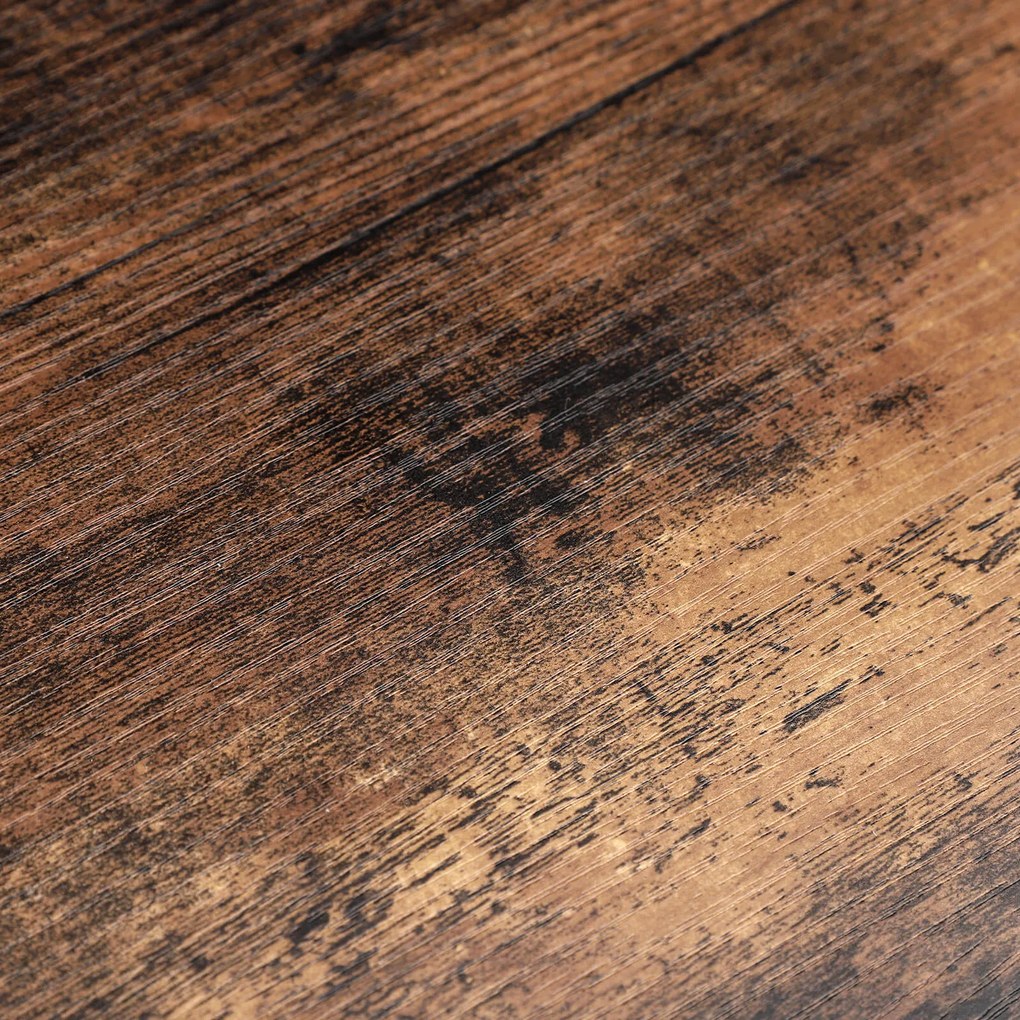 Estante sala de aspeto industrial 74 x 30 x 154,5 cm Castanho Vintage-preto