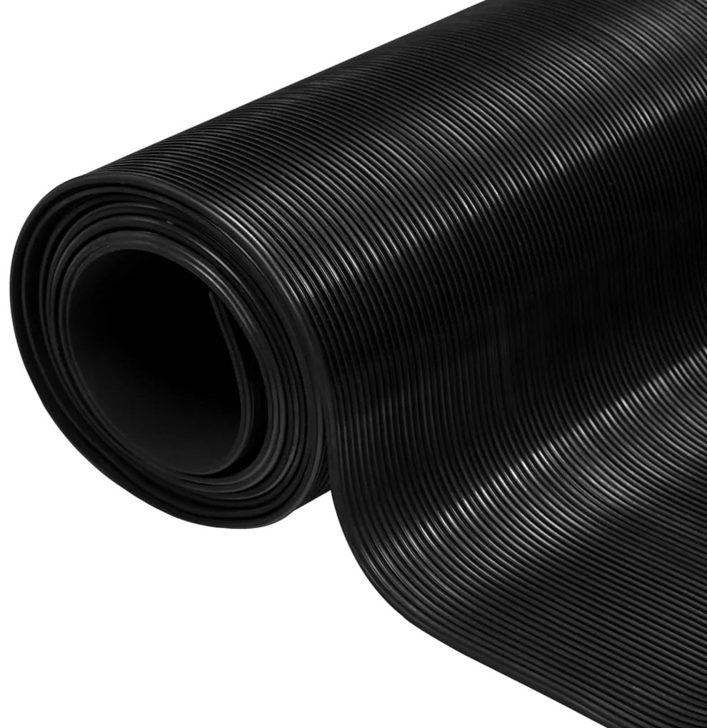 141173 vidaXL Tapete antiderrapante de borracha canelado 5 x 1 m