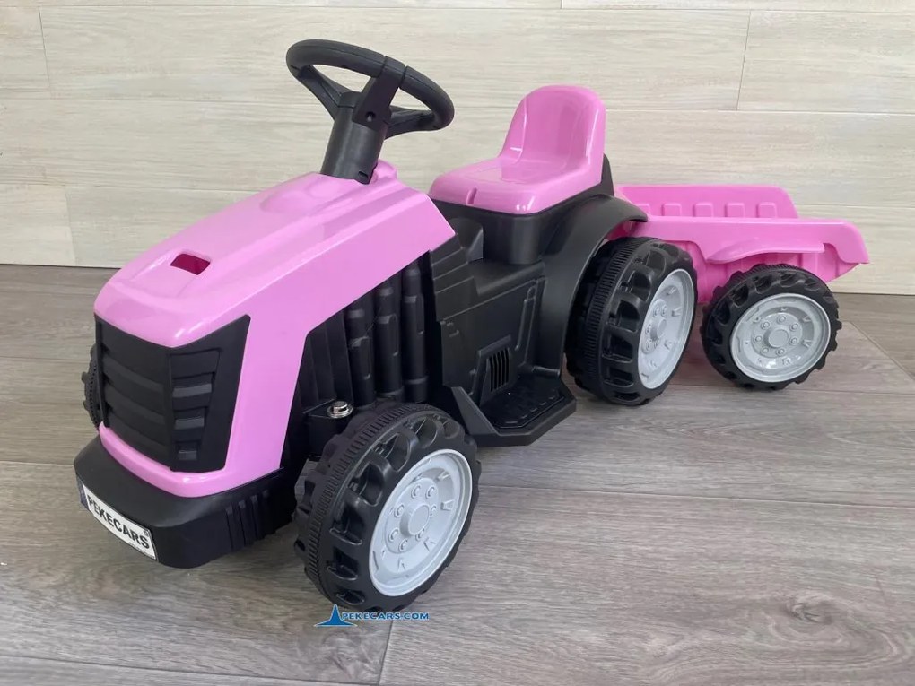 Trator infantil eletrico Peketrac 4000 6V Rosa