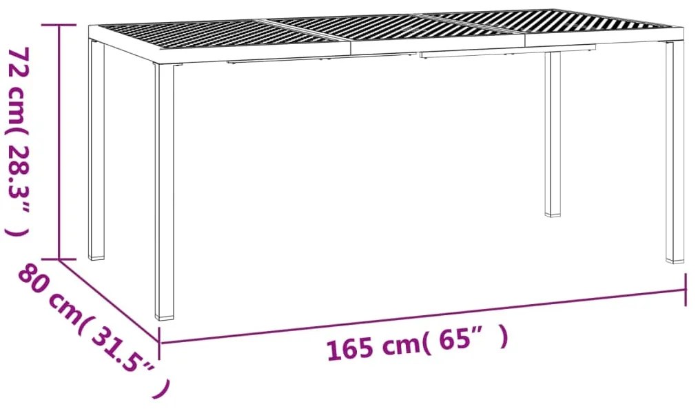 5 pcs conjunto de jantar para jardim aço antracite