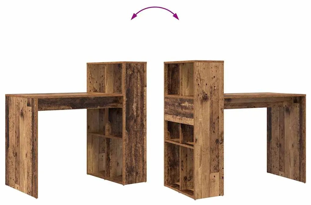 Mesa de Escritório Madeira Antiga Madeira Derivada Padrão