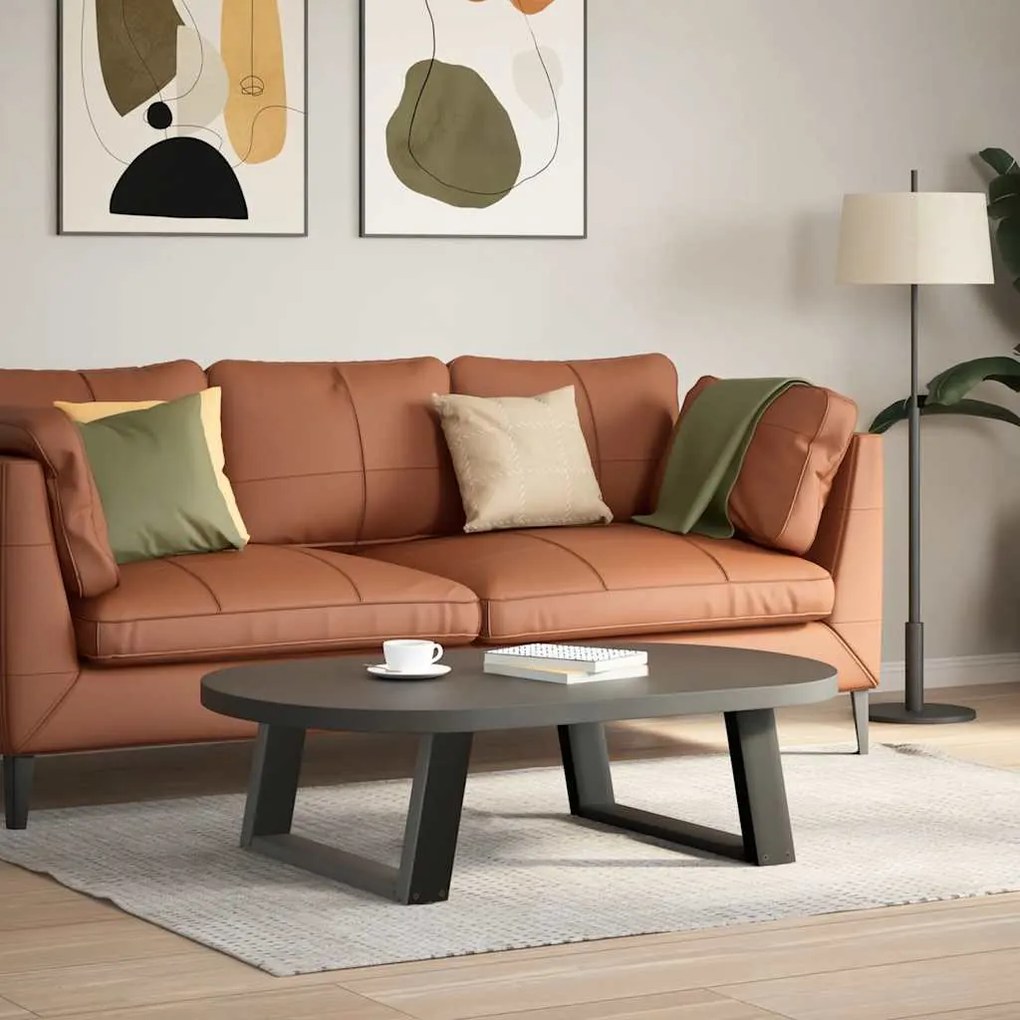 Pés para mesa de centro em forma de U, 2 peças, antracite, 70x(30-31)