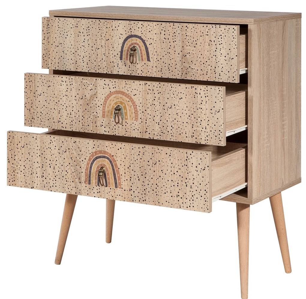 Cómoda City Trio – Multicolor – 80 cm x 89 cm x 40 cm