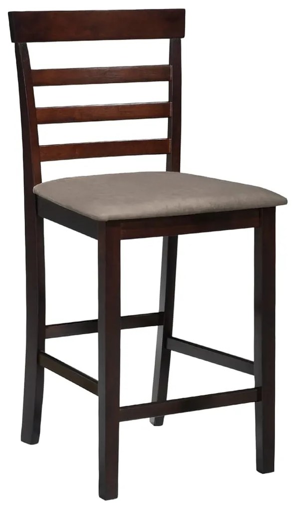 Bancos de bar 2 pcs tecido castanho