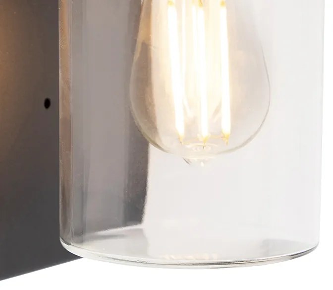 Candeeiro de parede exterior moderno em aço inoxidável preto IP44 - Jarra Moderno