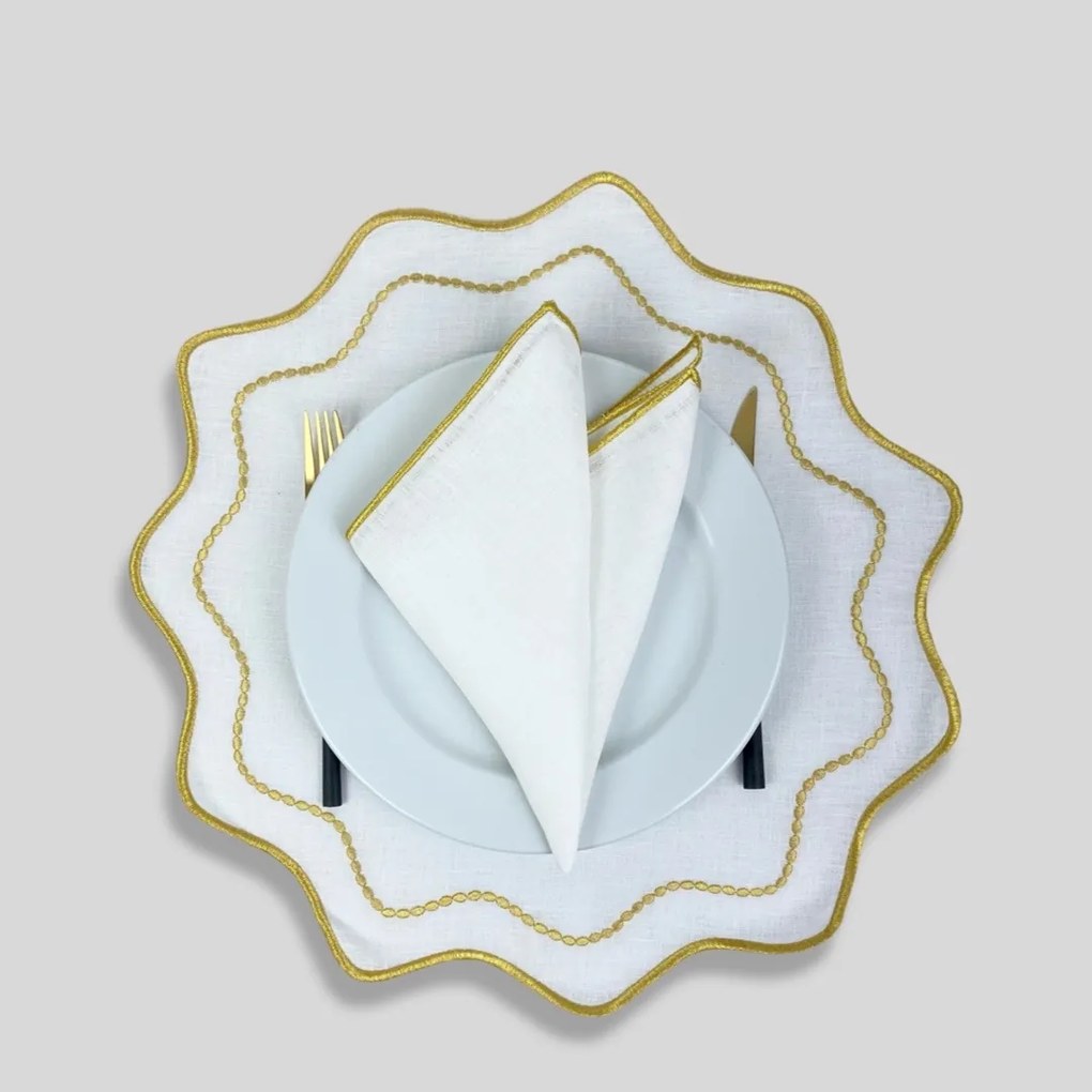 Individual / Guardanapo Dourado / Prateado