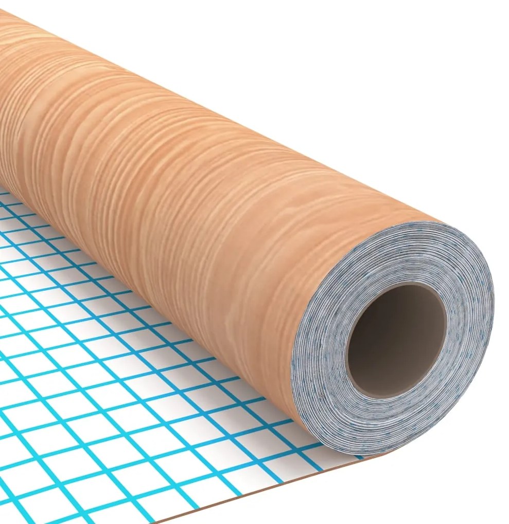 Autocolante para móveis 500x90 cm PVC cor castanho ácer