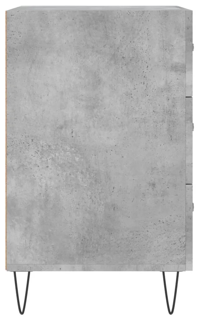 Mesa de cabeceira 40x40x66 cm derivados madeira cinza cimento
