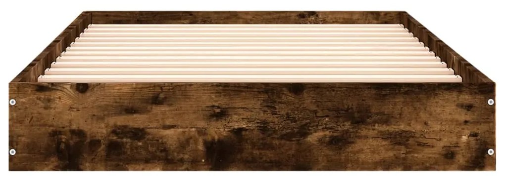 Estrutura cama s/ colchão derivados de madeira carvalho fumado