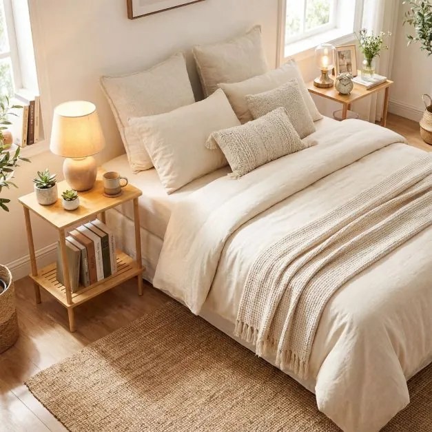 Conjunto de 2 mesas auxiliares de bambu com 2 níveis 40 x 30 x 55 cm e prateleiras de arrumação retangulares para chá e sofá de canto, sala de estar N