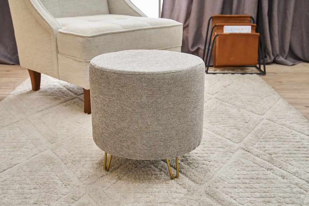Pouffe Asmara Gabbana – Creme – 40 cm x 40 cm x 40 cm