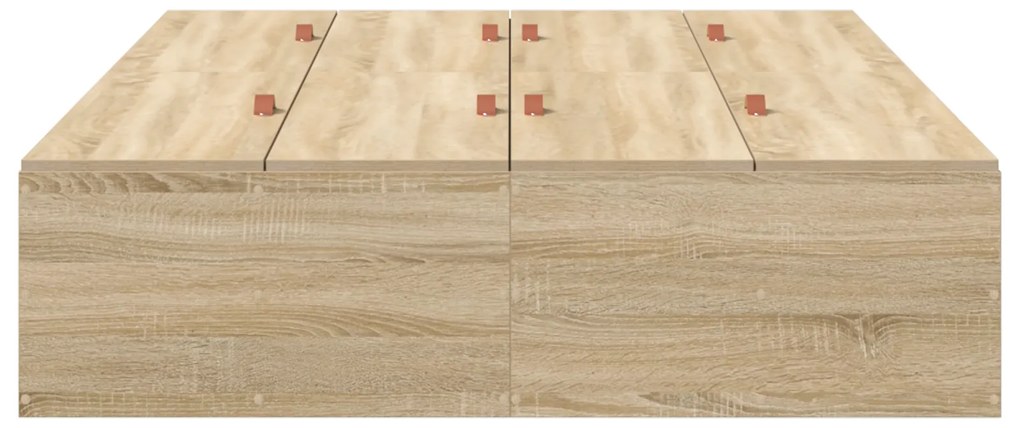 Estrutura de Cama Armazenamento vidaXL Carvalho Sonoma 120x200 cm