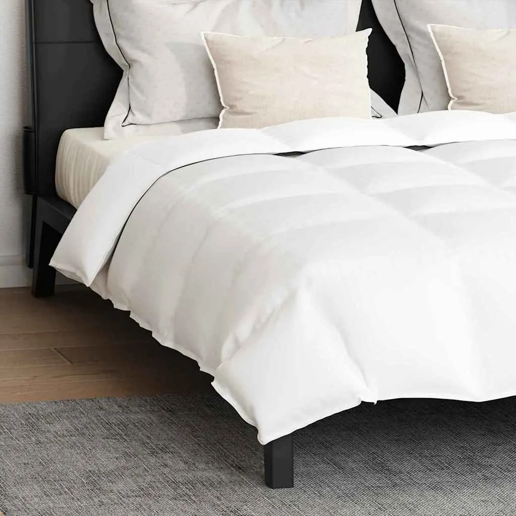 Edredão com travesseiro 3 pcs Branco 200 x 200 cm Penugem