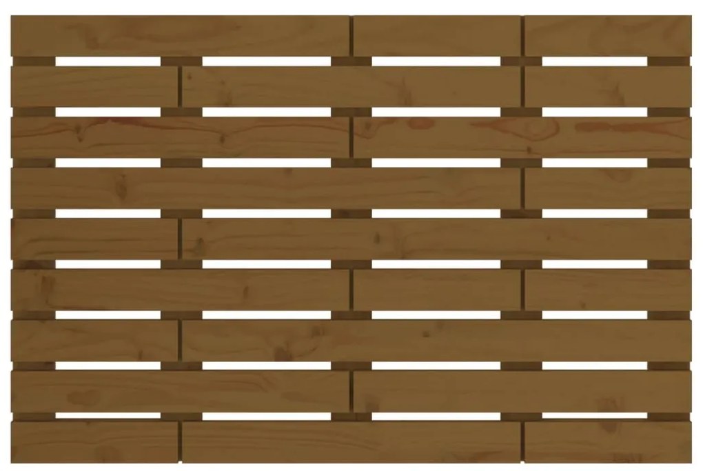Cabeceira de parede 96x3x63 cm pinho maciço castanho-mel