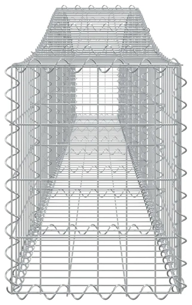 Cestos gabião arqueados 2 pcs 400x30x40/60 cm ferro galvanizado