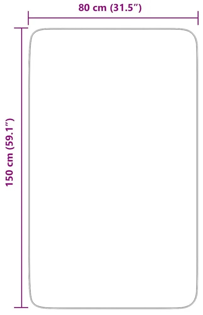 Tapete shaggy de pelo alto NAVARRA 80x150 cm poliéster bege