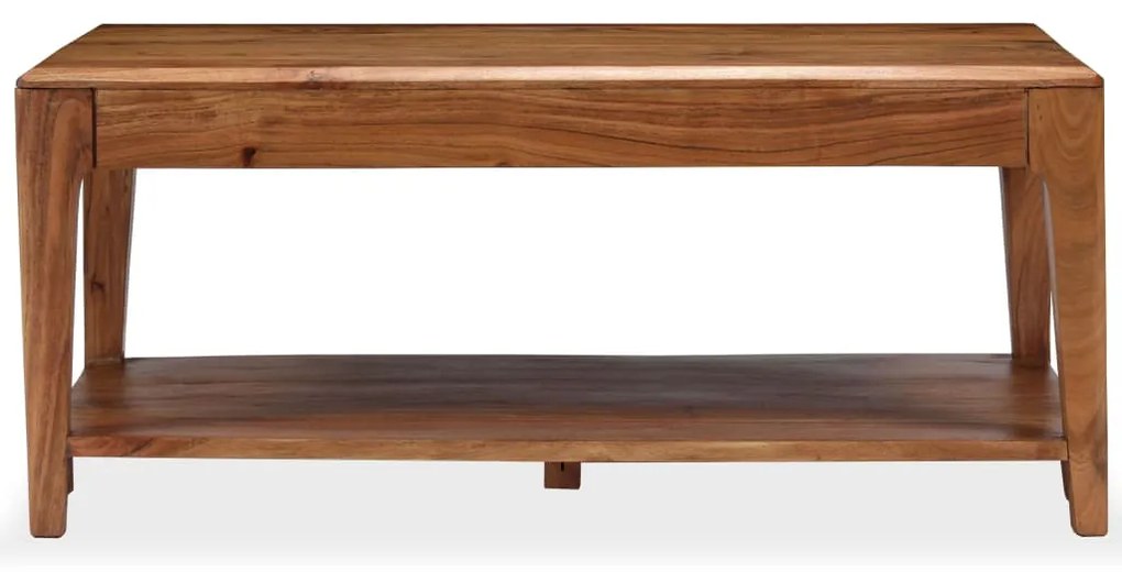 Mesa de centro em madeira maciça 88x50x38 cm